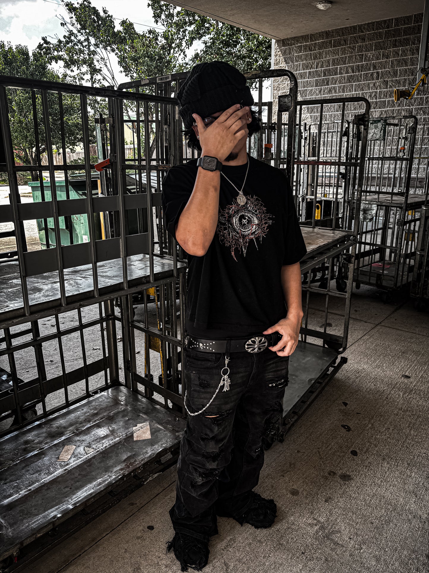 “cyber” cropped tee