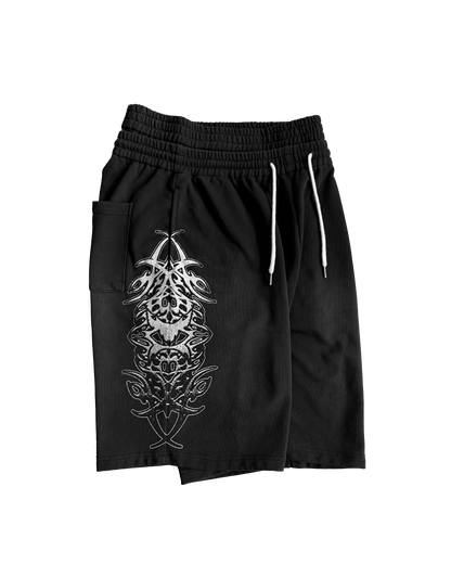 “void” baggy sweatshorts
