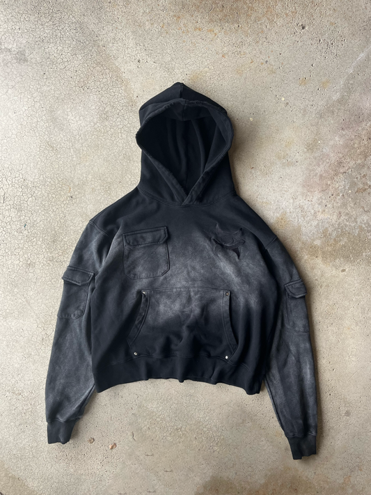 "Obsidian" Cargo Hoodie