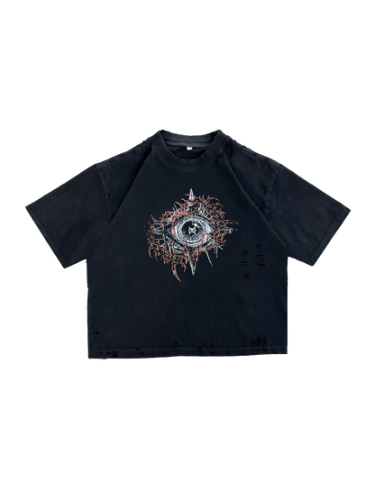 “cyber” cropped tee