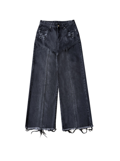 “despair” baggy denim